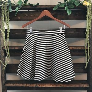 B&W Striped Mini Skirt